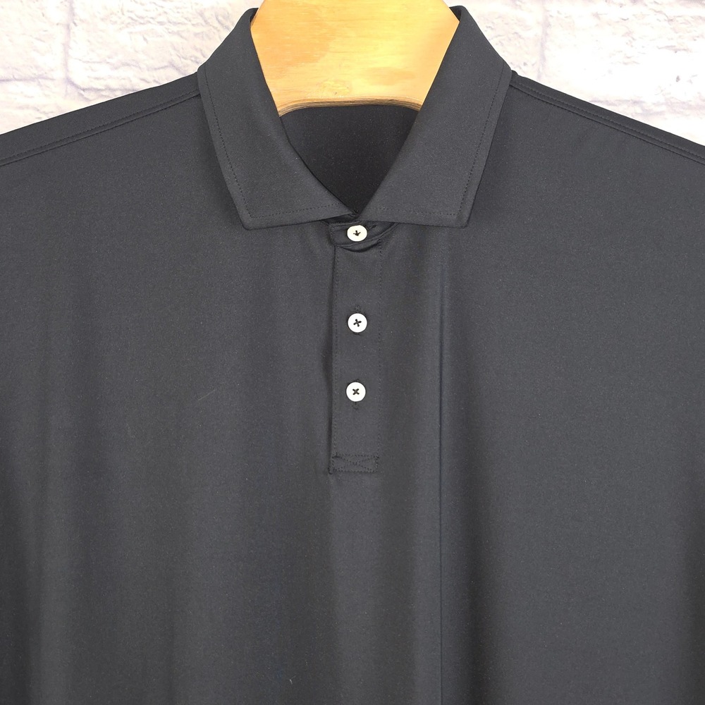 Holderness & Bourne Men Black Tailored‎ Fit Golf Polo Shirt Sparkle Painting 3XL